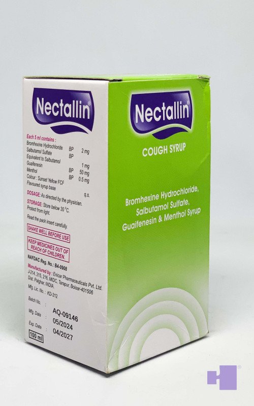 NECTALLIN COUGH SYRUP 100ML